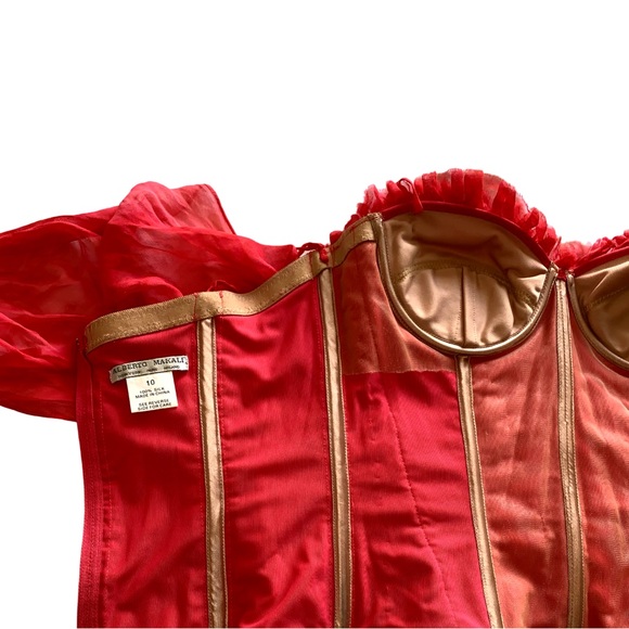 Vintage Y2K Alberto Makali 100% Silk Bustier Archive Couture Corset Lingerie Top - Picture 9 of 16